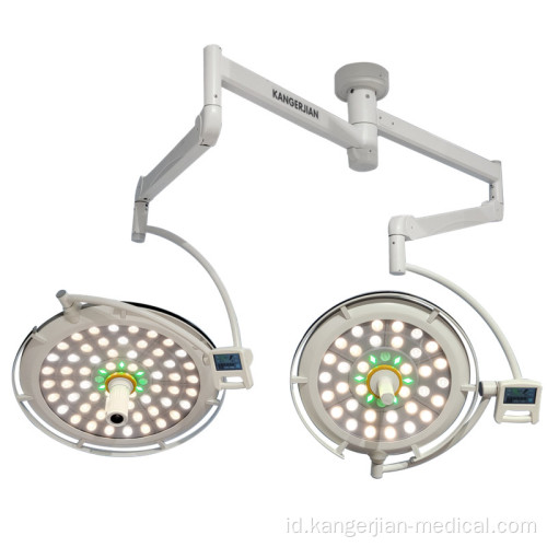 Rumah Sakit Dua Lampu LED Operasi Satelit LED Penuh 500/500 Lampu Bedah 120000 Lux Surgery Lighting Medical